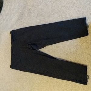 Black capri length workout pants